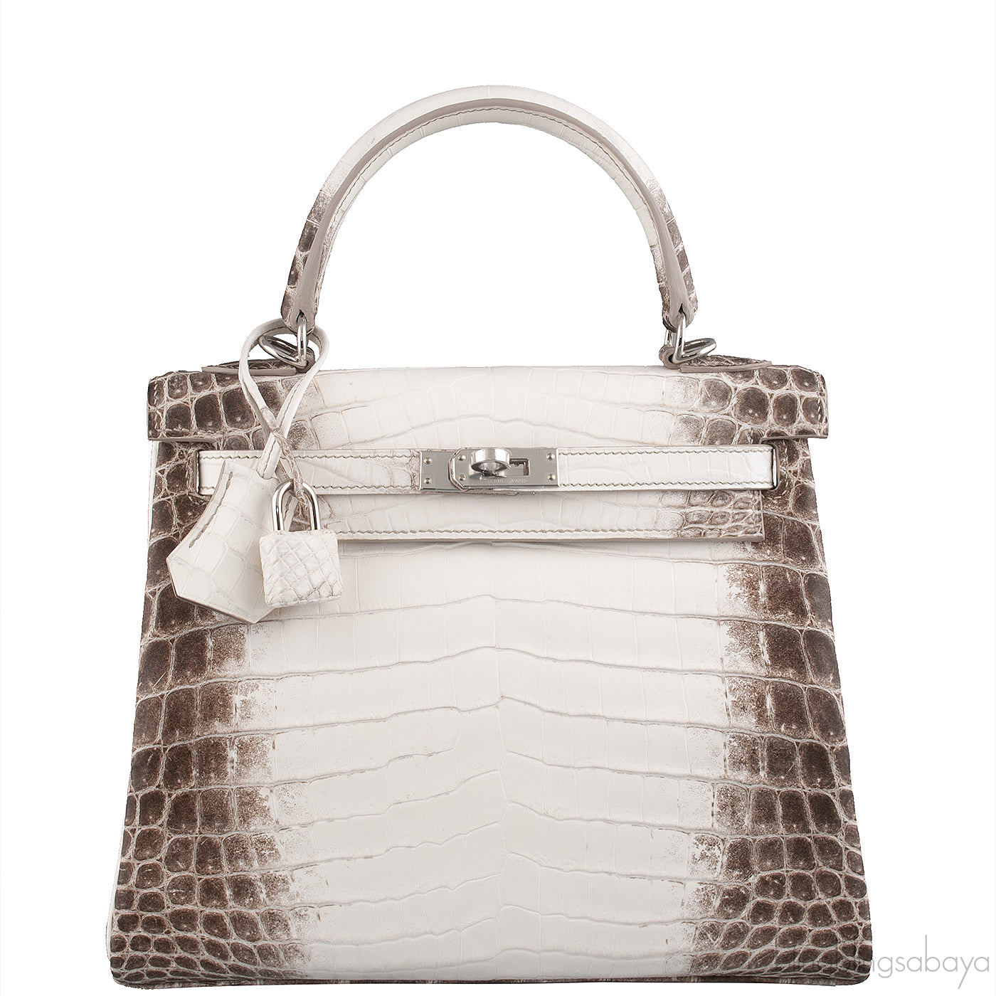 Hermès Kelly 25 Himalaya Niloticus Crocodile PHW
