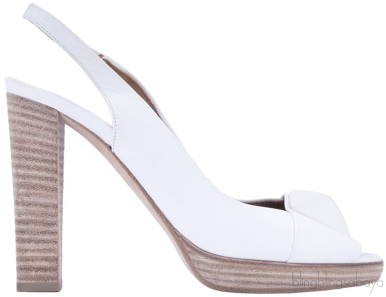 White Slingback Sandals