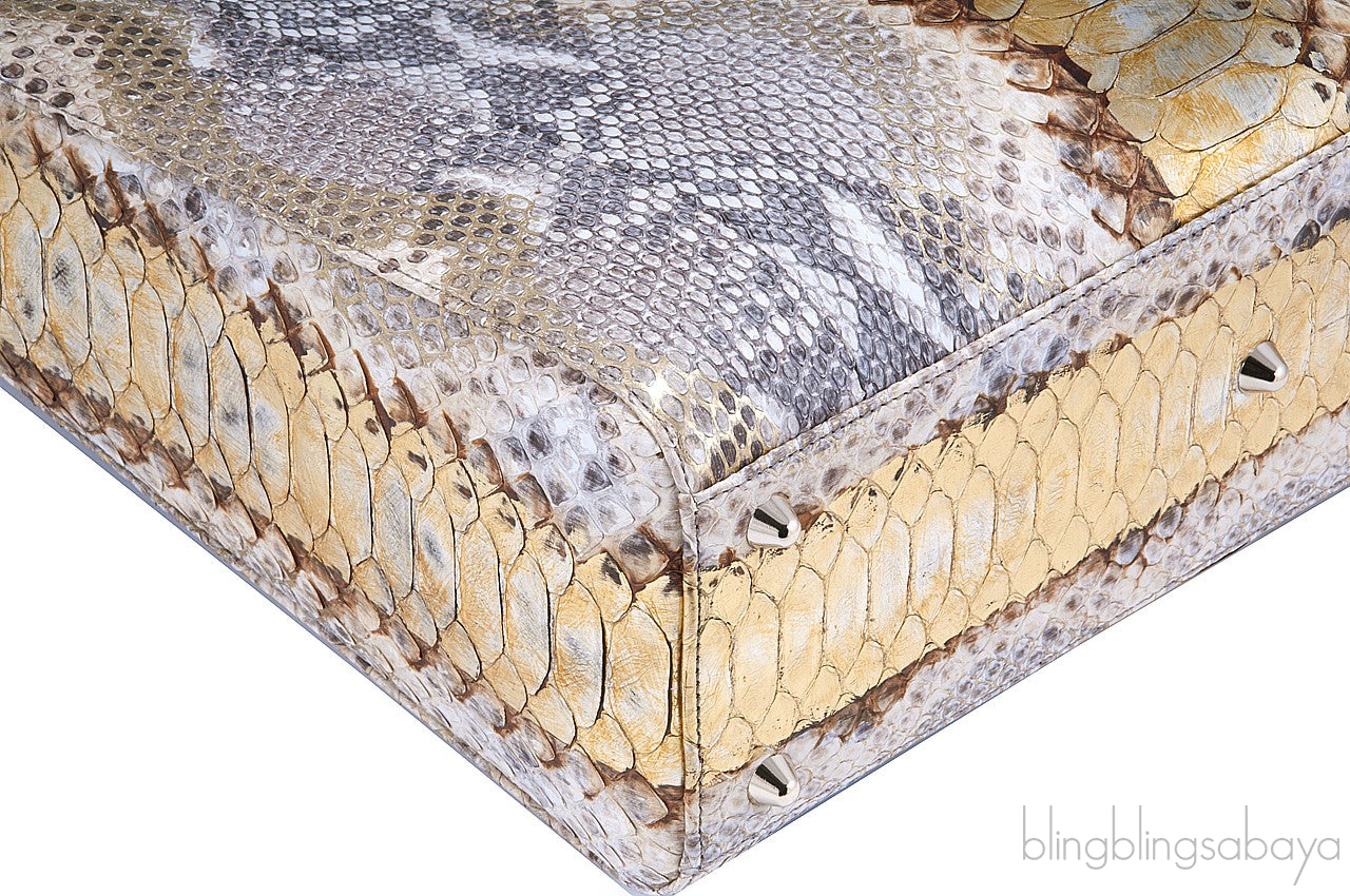 Lady Dior Royal Python Beige & Gold