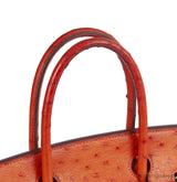 Hermes Birkin 30 Orange Ostrich PHW