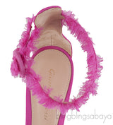 Portifino Fuchsia Fringed Sandals
