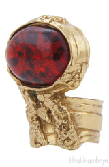 Arty Oval Ring Red