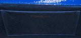 Blue Patent Leather Clutch