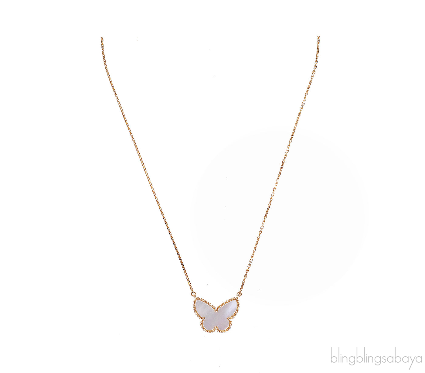 MOP Lucky Alhambra Butterfly Pendant