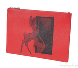 Red Iconic Print Pouch