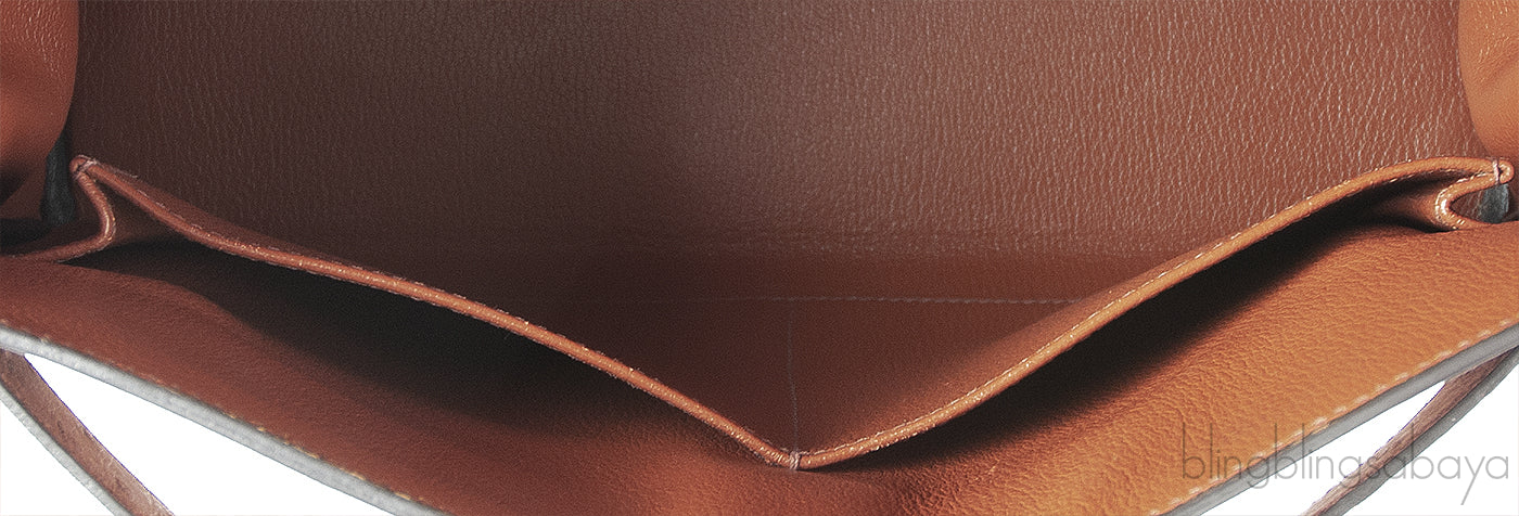 Kelly 32 Ghillies Rouge H Sunset and Brique Ostrich Bag