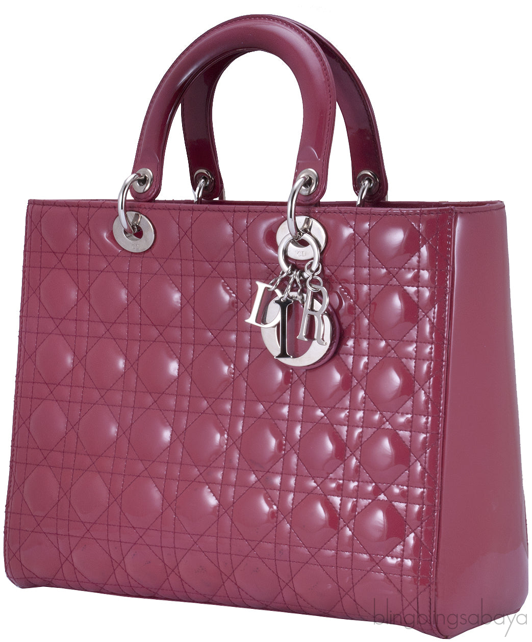 Patent Pinkish Red Lady Dior
