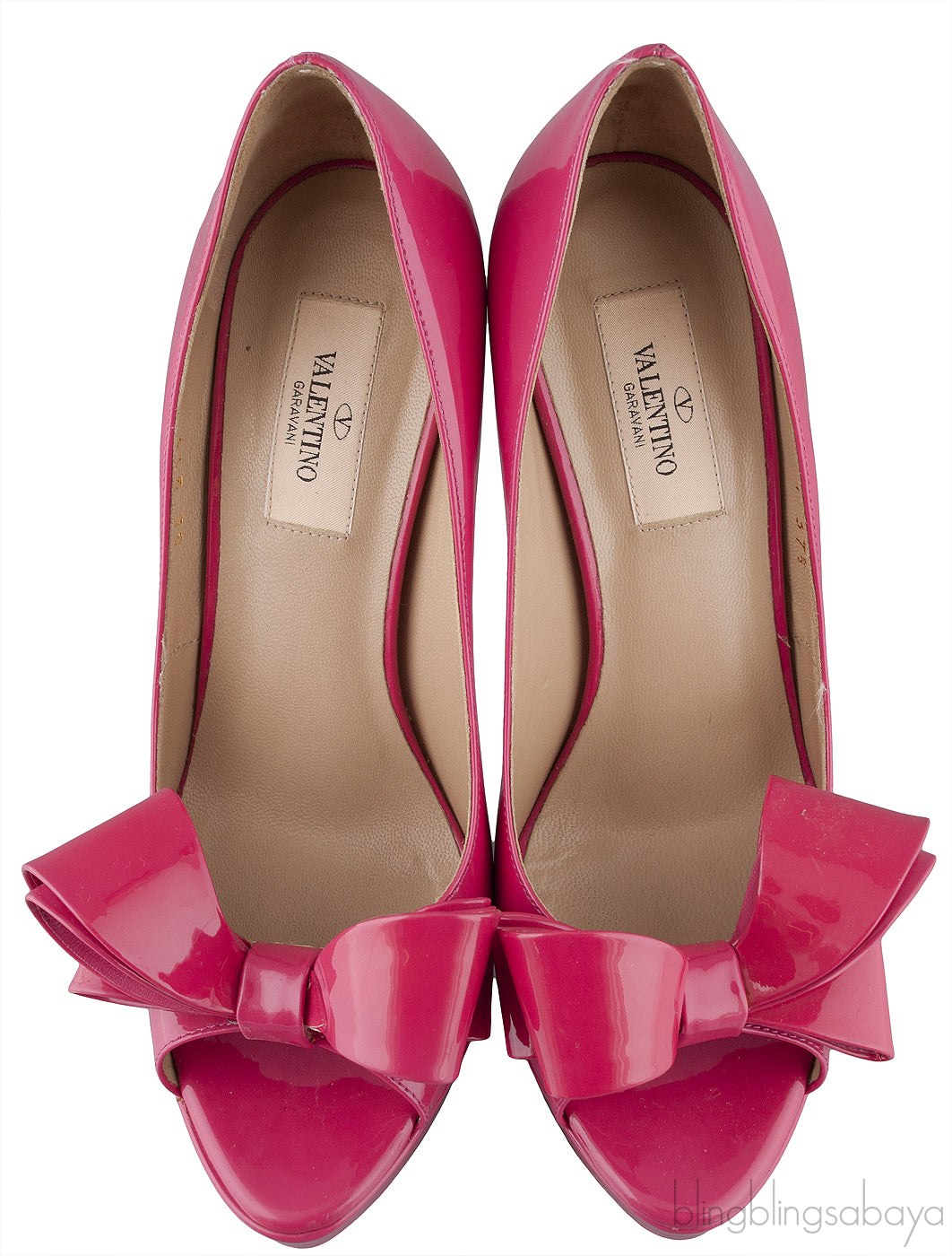 Bow Pink Patent Pump