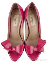 Bow Pink Patent Pump