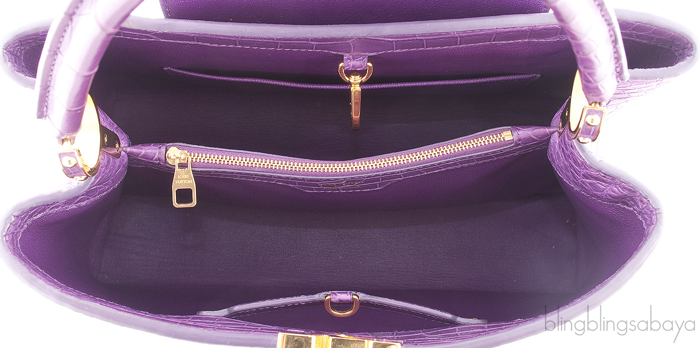 Purple Capucines Crocodile MM*