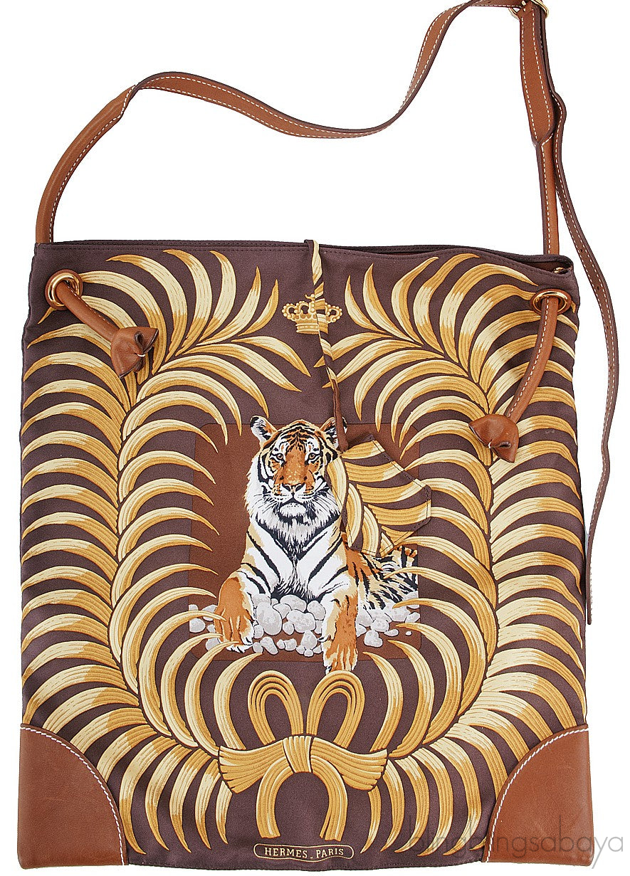 Tiger Print Silk City Bag