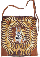 Tiger Print Silk City Bag