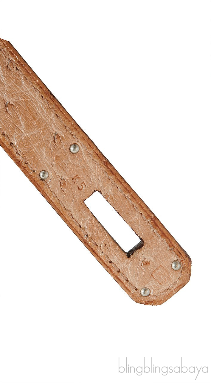 Kelly 28 Natural Gold Ostrich