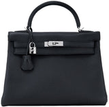 Kelly 32 Black Togo Retourne