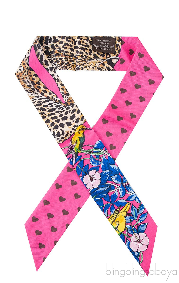 Jungle Love Love Pink Twilly
