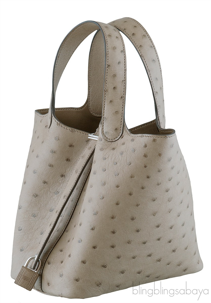 Picotin Lock 18 Grey Ostrich