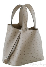 Picotin Lock 18 Grey Ostrich