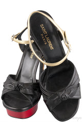 Multicolor Bow Slingback Pump