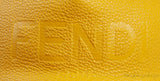 Yellow Logo Leather Baseball Cap