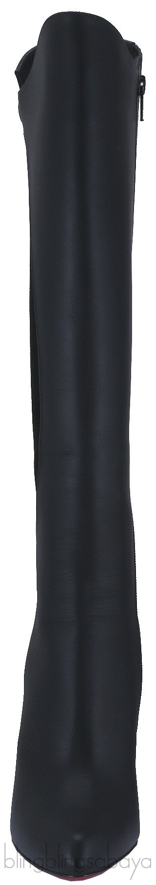 Black Leather & Suede Boots