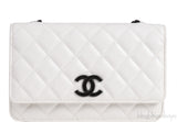Chanel White Caviar Quilted My Everything WOC Bag
