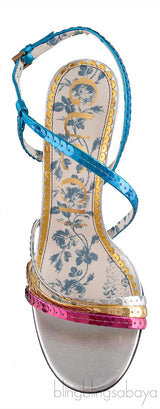 Haines Sequined Sandals Multicolor