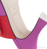 Bi-color Large Buckle Mule
