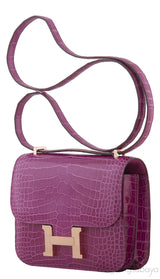 Constance Mini Rose Sheherazade Crocodile