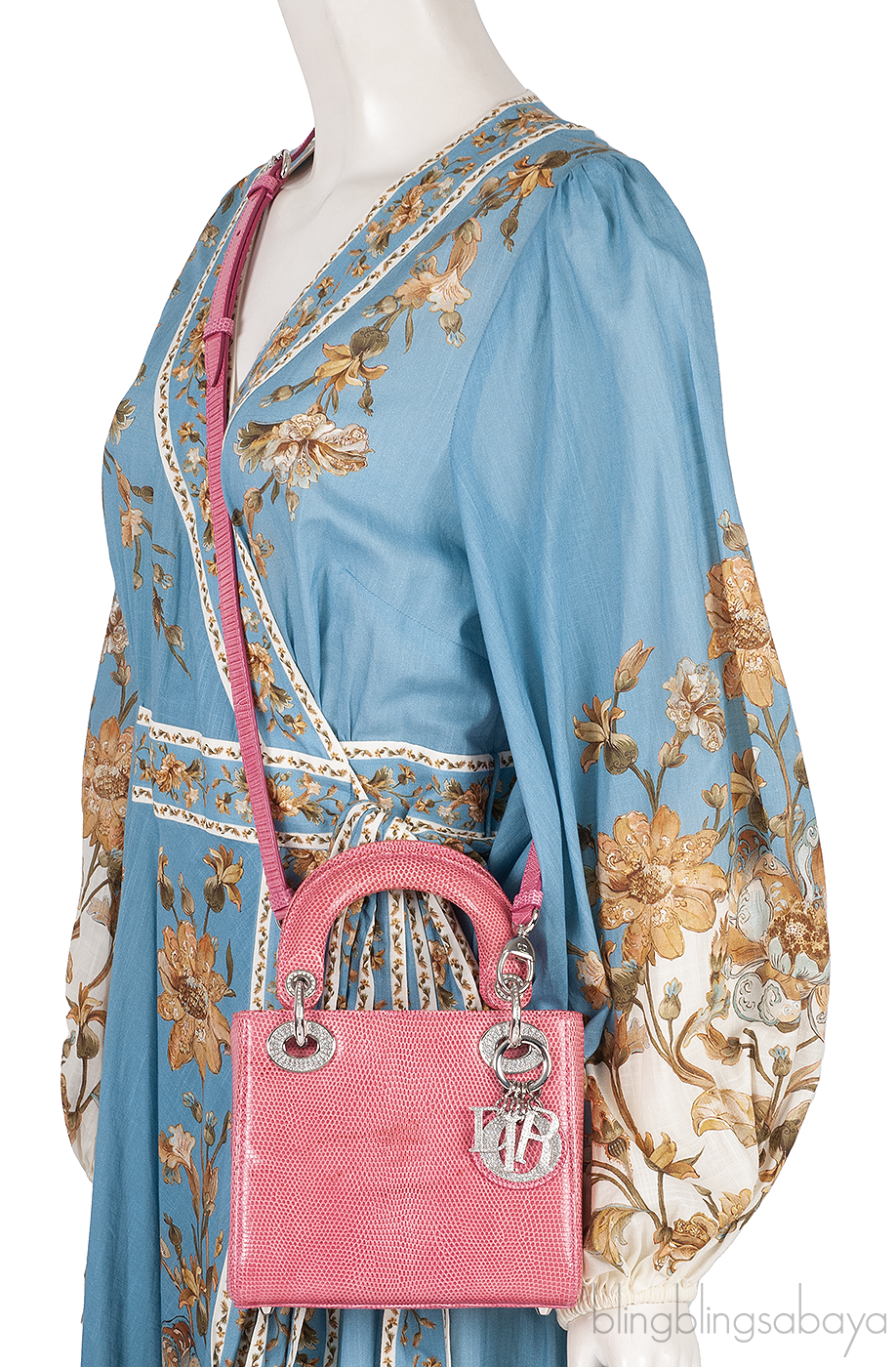 Pink Mini Lizard Lady Dior Shoulder bag