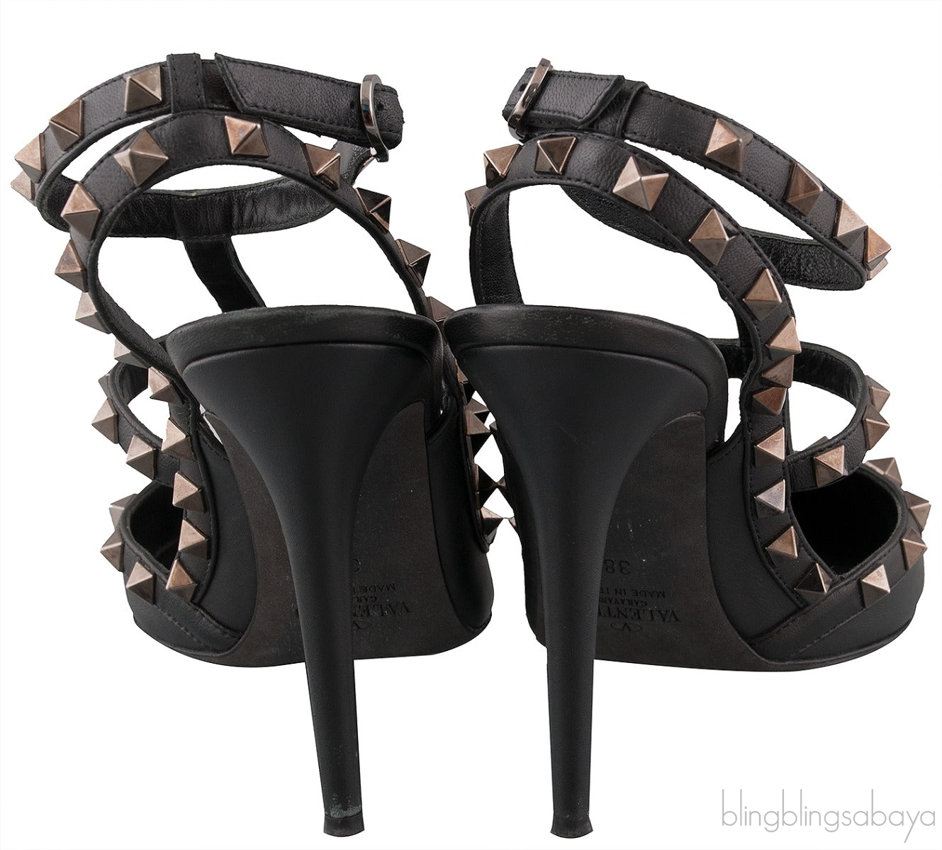 So Black Rockstud Heels