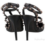 So Black Rockstud Heels