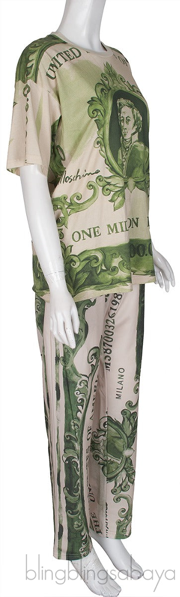 Dollar Print Top & Trouser