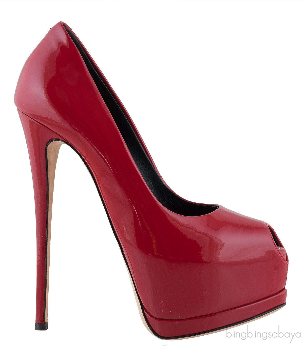 Red Patent Platform Heel