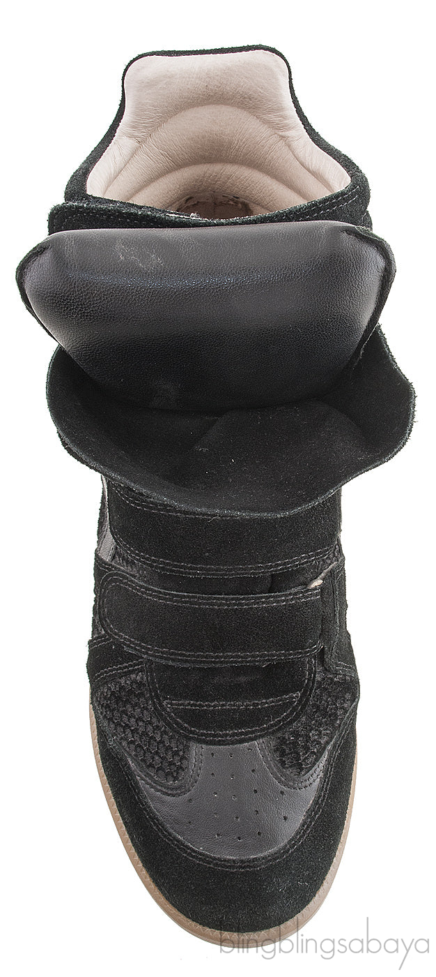 Black Suede Over Basket Sneakers
