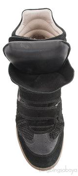 Black Suede Over Basket Sneakers