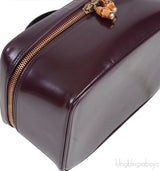 Plum Vanity Leather Bag