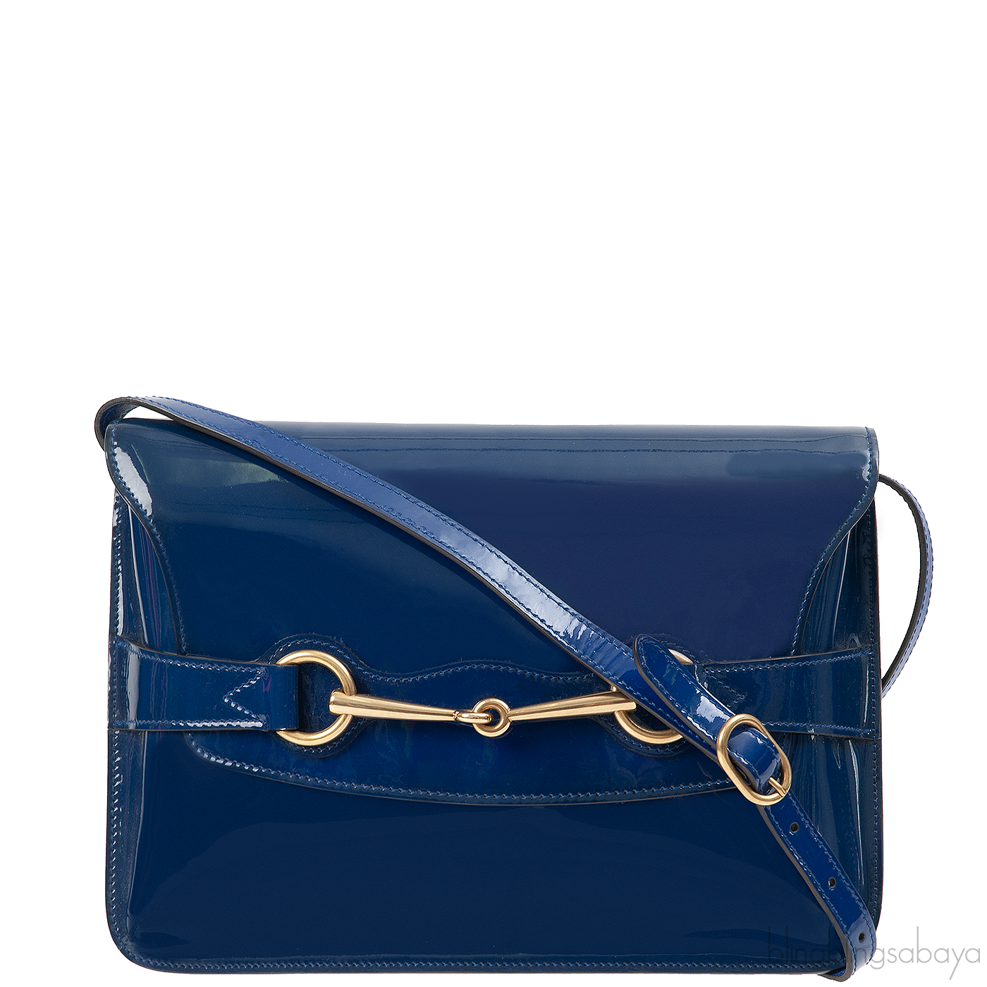 Gucci Bright Bit Patent Leather Shoulder Bag
