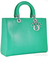 Lady Dior Green Python