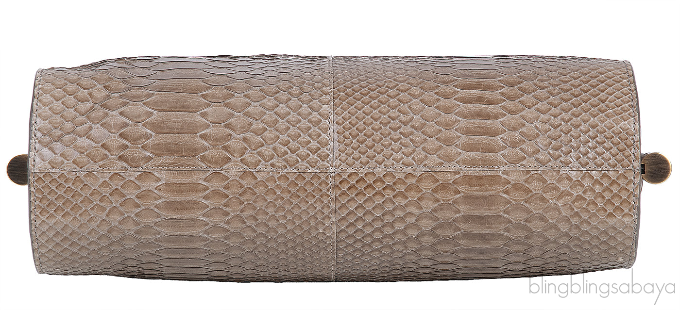 Roger Vivier Greyish Brown Python Shoulder Bag