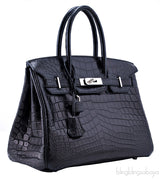 Birkin 30 Black Matte Nilo Croco