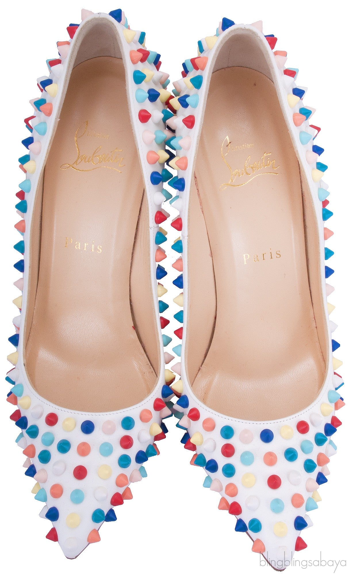 Pigalle Multicolor Spiked Leather Pump
