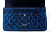 2.55 Reissue Navy Blue Metallic Python