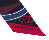 Jeu De Soie Multicolor Print Twilly