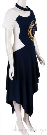 Color Block Asymmetrical Dress
