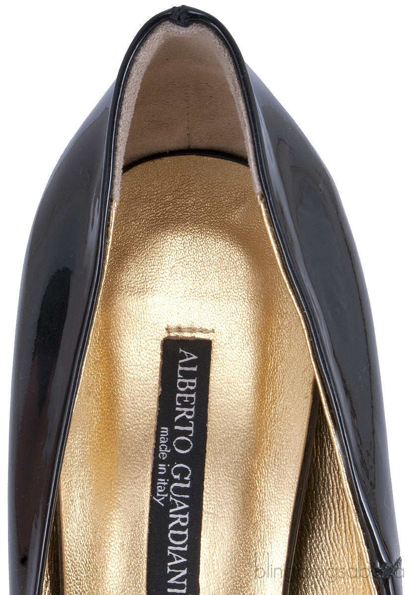 Black Patent Lipstick Heels