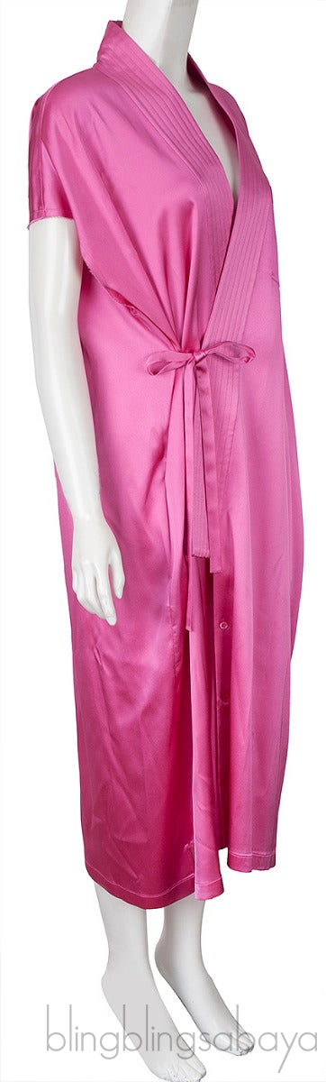 Satin Judo Wrap Dress