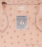 Birkin 30 Ostrich Natural Gold PHW
