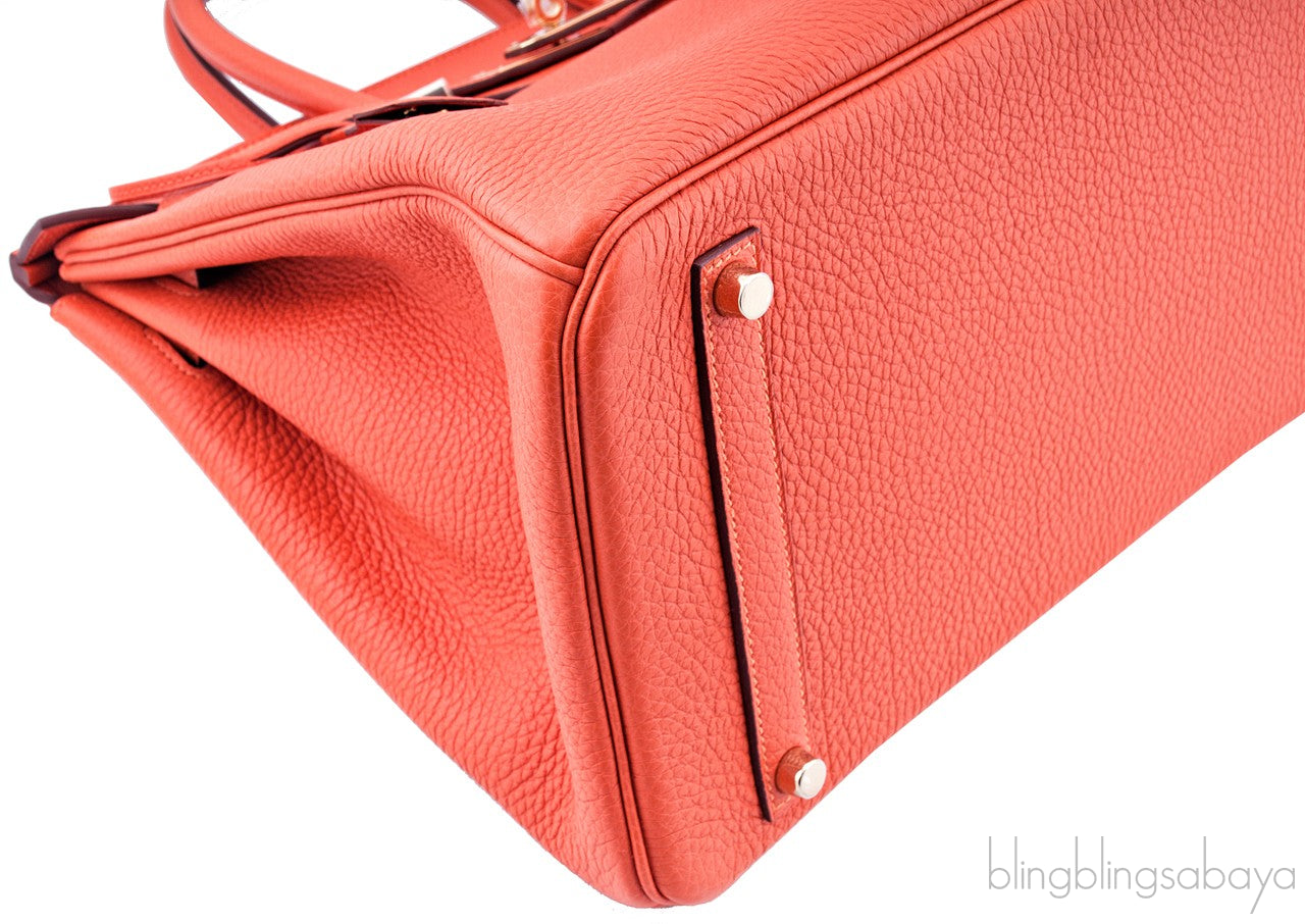 Birkin 35 Orange Taurillon Clem.