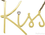 Gold Iconic Kiss Necklace