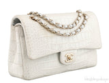 Classic Silver Metallic Crocodile Brass Matte CC